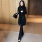 Women's Elegant Black Striped Coat