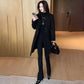Women's Elegant Black Striped Coat