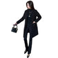 Women's Elegant Black Striped Coat