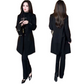 Women's Elegant Black Striped Coat