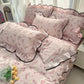 Fresh Ruffled Edge Trim Bedding Set