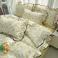 Fresh Ruffled Edge Trim Bedding Set