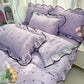 Fresh Ruffled Edge Trim Bedding Set
