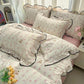 Fresh Ruffled Edge Trim Bedding Set