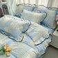 Fresh Ruffled Edge Trim Bedding Set