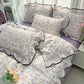 Fresh Ruffled Edge Trim Bedding Set
