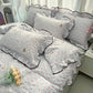 Fresh Ruffled Edge Trim Bedding Set