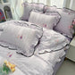 Fresh Ruffled Edge Trim Bedding Set