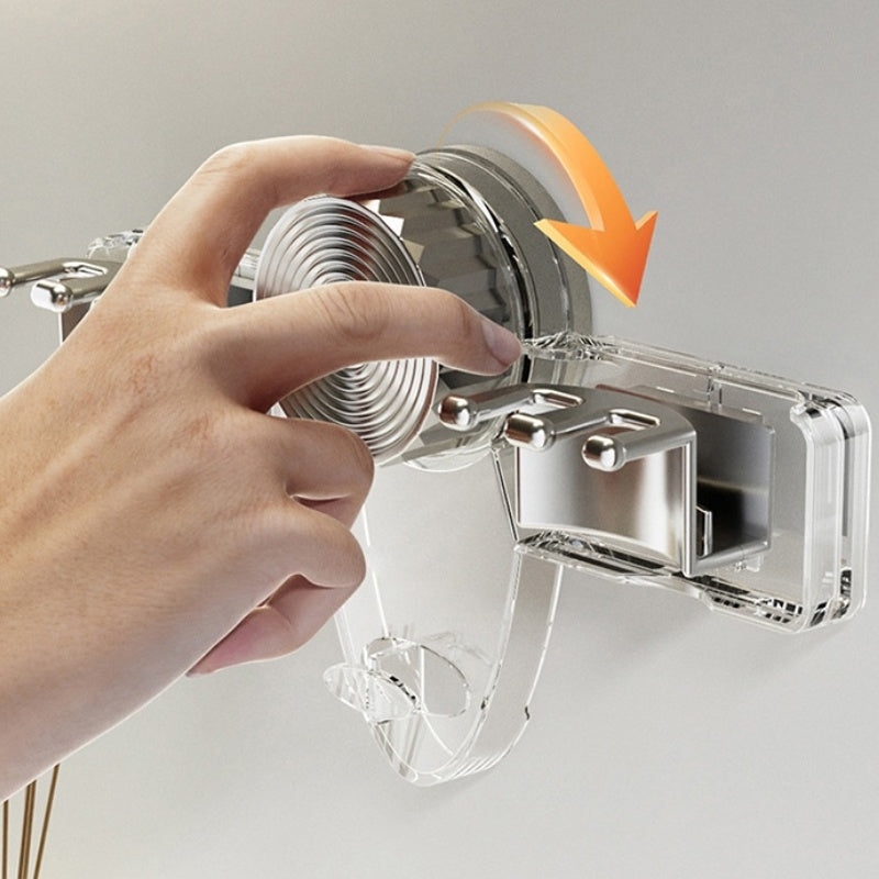 4-Slot Toothbrush Rack with Vacuum Suction