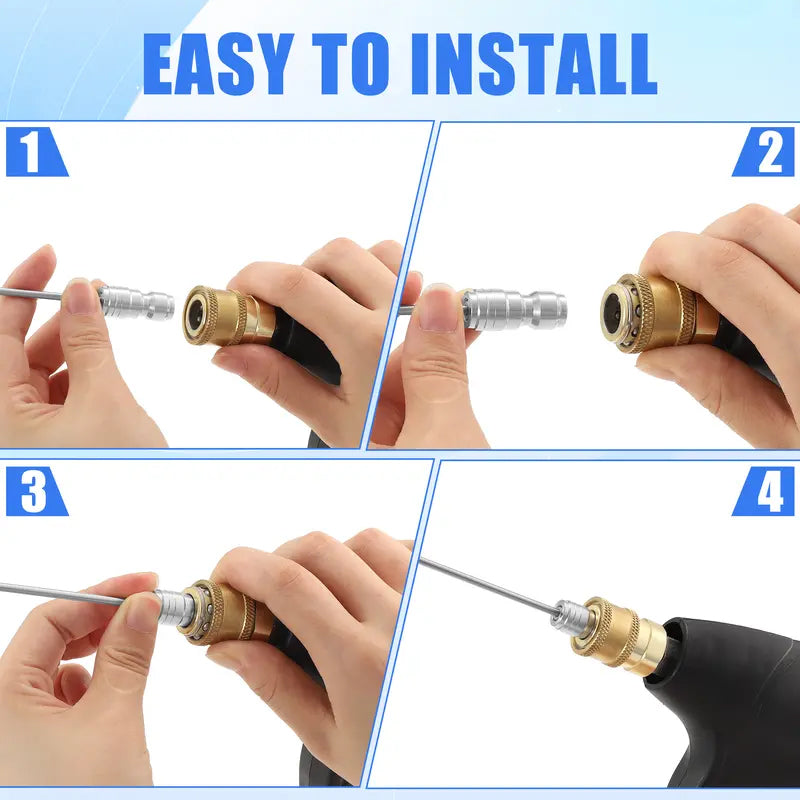 Heavy Duty Hose High-Pressure Washer Spray Nozzle Kit for Drum Washing Machine