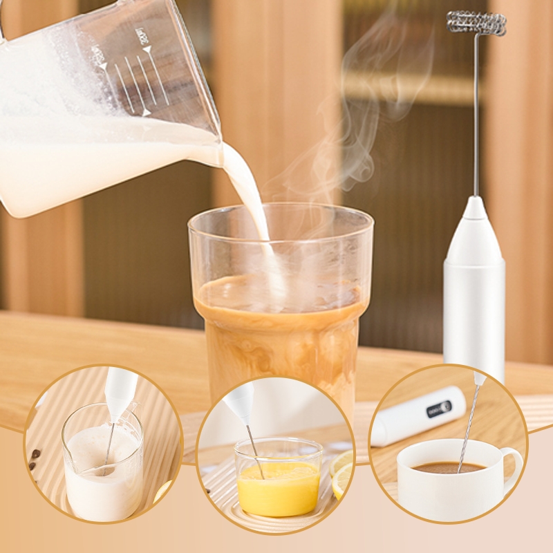 🔥Hot Sale 50% OFF🔥 Electric Drink Foam Mixer – 3-Speed USB Rechargeable, 304 Steel, 15s Froth ☕