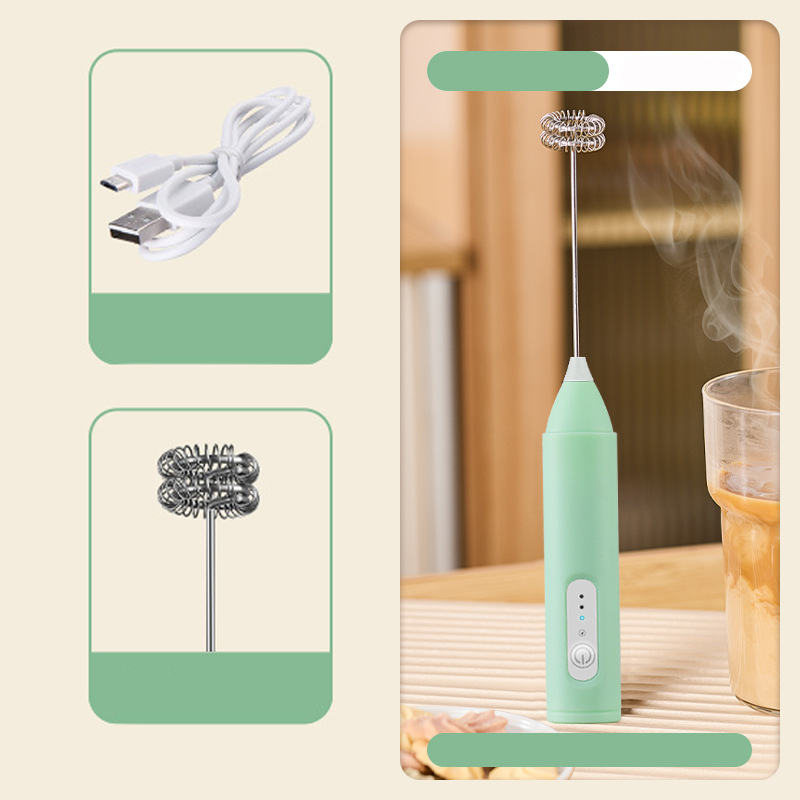 🔥Hot Sale 50% OFF🔥 Electric Drink Foam Mixer – 3-Speed USB Rechargeable, 304 Steel, 15s Froth ☕