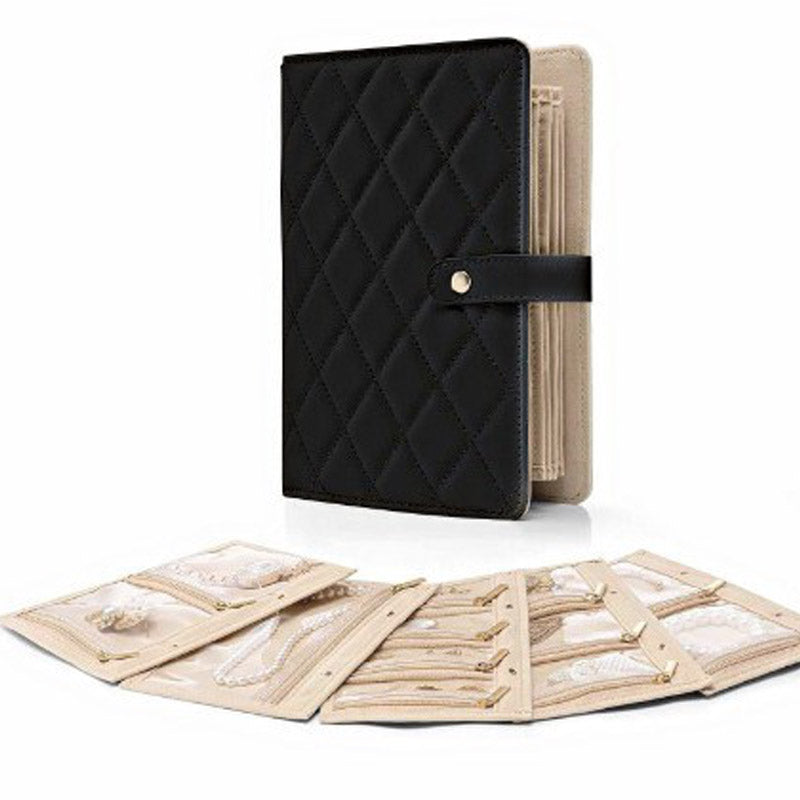 Elegant Portable Checkered Jewelry Storage Bag（50% OFF）