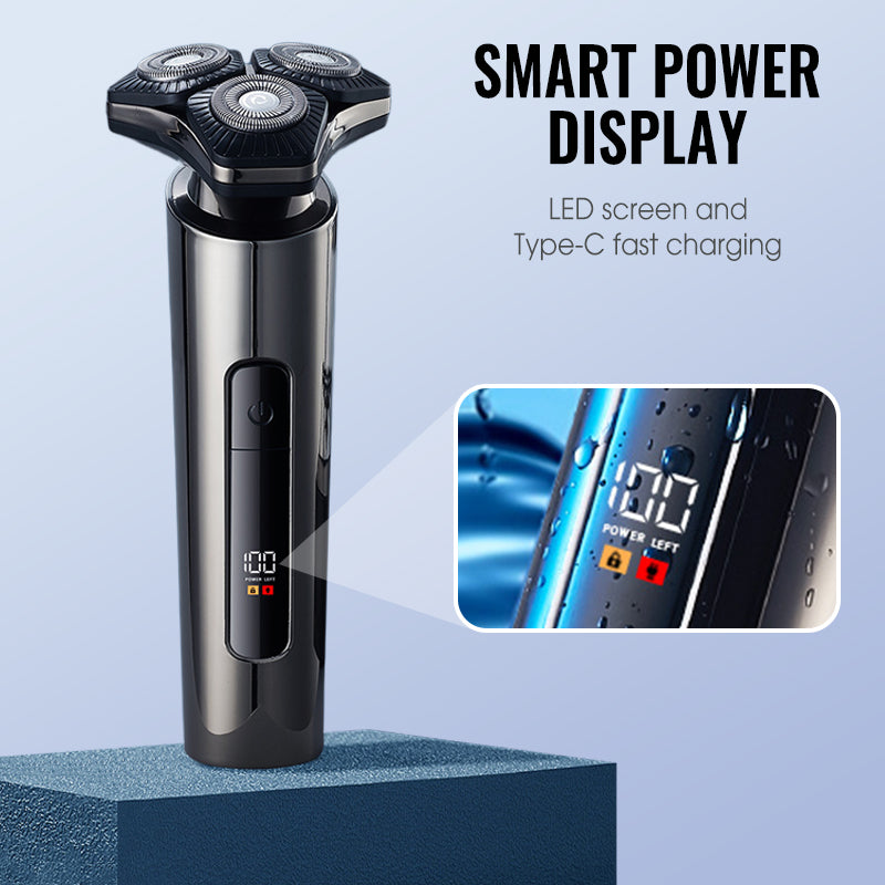 Multi Functional Electric LED Display 3-Blade Razor for Men（50% OFF）