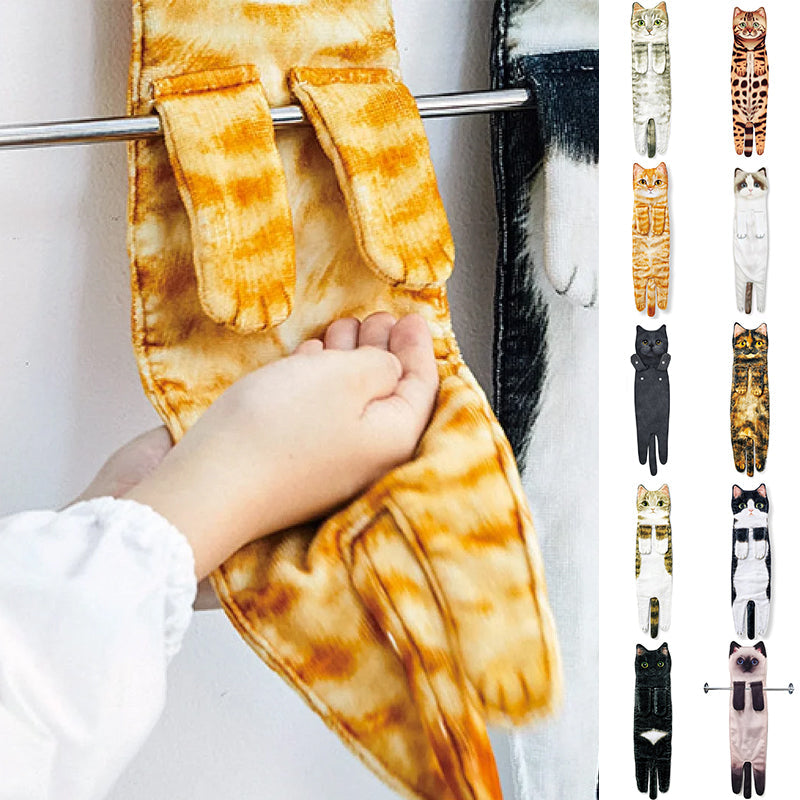 🎁LAST DAY SALE 49% OFF✨😺Cute Cat Hand Towel🐾