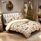 🎄 50% OFF NOW! ✨ Festive Christmas 3-Piece Duvet Cover Set - Soft Brushed Polyester with Holiday Patterns for Cozy Seasonal Decor 🛏️❤️