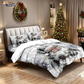 🎄 50% OFF NOW! ✨ Festive Christmas 3-Piece Duvet Cover Set - Soft Brushed Polyester with Holiday Patterns for Cozy Seasonal Decor 🛏️❤️