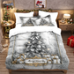 🎄 50% OFF NOW! ✨ Festive Christmas 3-Piece Duvet Cover Set - Soft Brushed Polyester with Holiday Patterns for Cozy Seasonal Decor 🛏️❤️