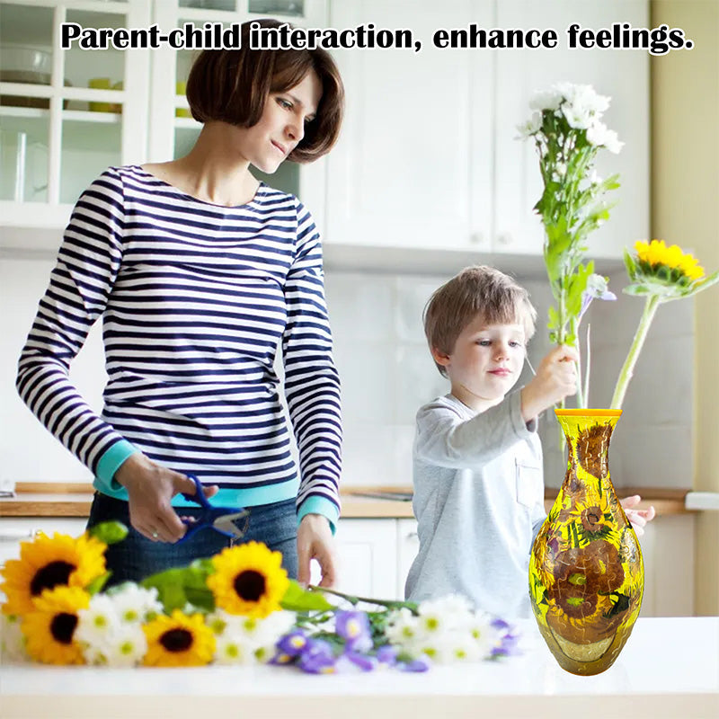 3D DIY Puzzle Flower Vase