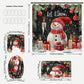 Christmas Snowman Shower Curtain Sets with 12 Hooks