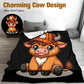 Soft & Cozy Cartoon Cow Blanket