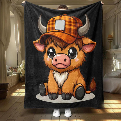 Soft & Cozy Cartoon Cow Blanket