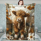 Highland Cow Fleece Blanket 🐮 | Soft, Cute & Cozy All Season!