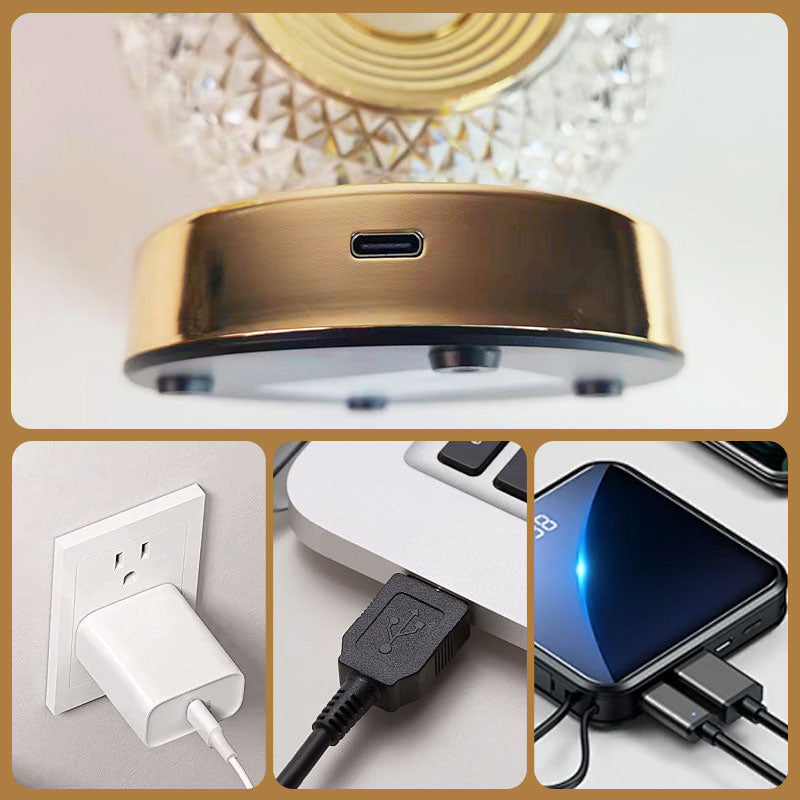 🎅50K+ SOLD! 🎁✨Rechargeable Luxury Crystal LED Night Light Lamp