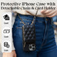 Protective iPhone Case with Detachable Chain & Card Holder