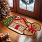 Christmas Gingerbread Man Doormat – Non-Slip & Absorbent
