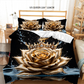 Luxury Golden Floral Duvet Cover Set