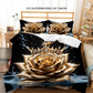 Luxury Golden Floral Duvet Cover Set