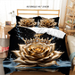 Luxury Golden Floral Duvet Cover Set