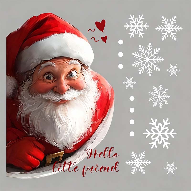 🎅🏻 Christmas Santa & Snowflake Window Sticker