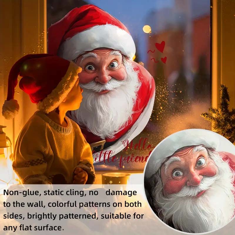 🎅🏻 Christmas Santa & Snowflake Window Sticker