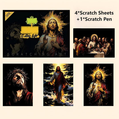 Scratch Art Painting Kit for Adults