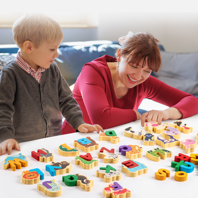 🎁 Save 50%! 🧩 Wooden Letter & Animal Toy – 26‑piece, educational & fun ✨