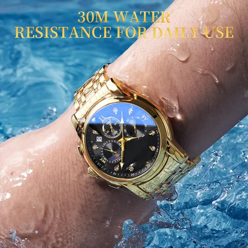 Men's Multifunction Chronograph Watch with Calendar