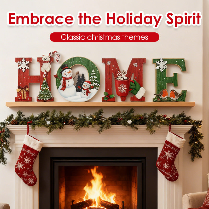 📢📢50 % OFF !!⏰⏰Christmas Wooden Wall Decor Letter Sign - HOME/JOY