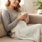 🎁 Festive Warmth! ✨ Faux Rabbit Fur Hot Water Bottle with Cover