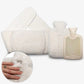 🎁 Festive Warmth! ✨ Faux Rabbit Fur Hot Water Bottle with Cover