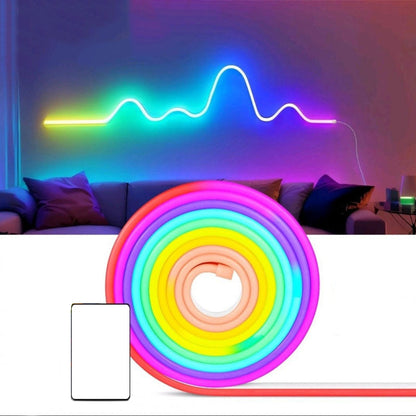 🎄🌟50% OFF⚡ 50K+ SOLD! 🌈Smart Remote Flexible RGB LED Rope Lights with Music Control🎵