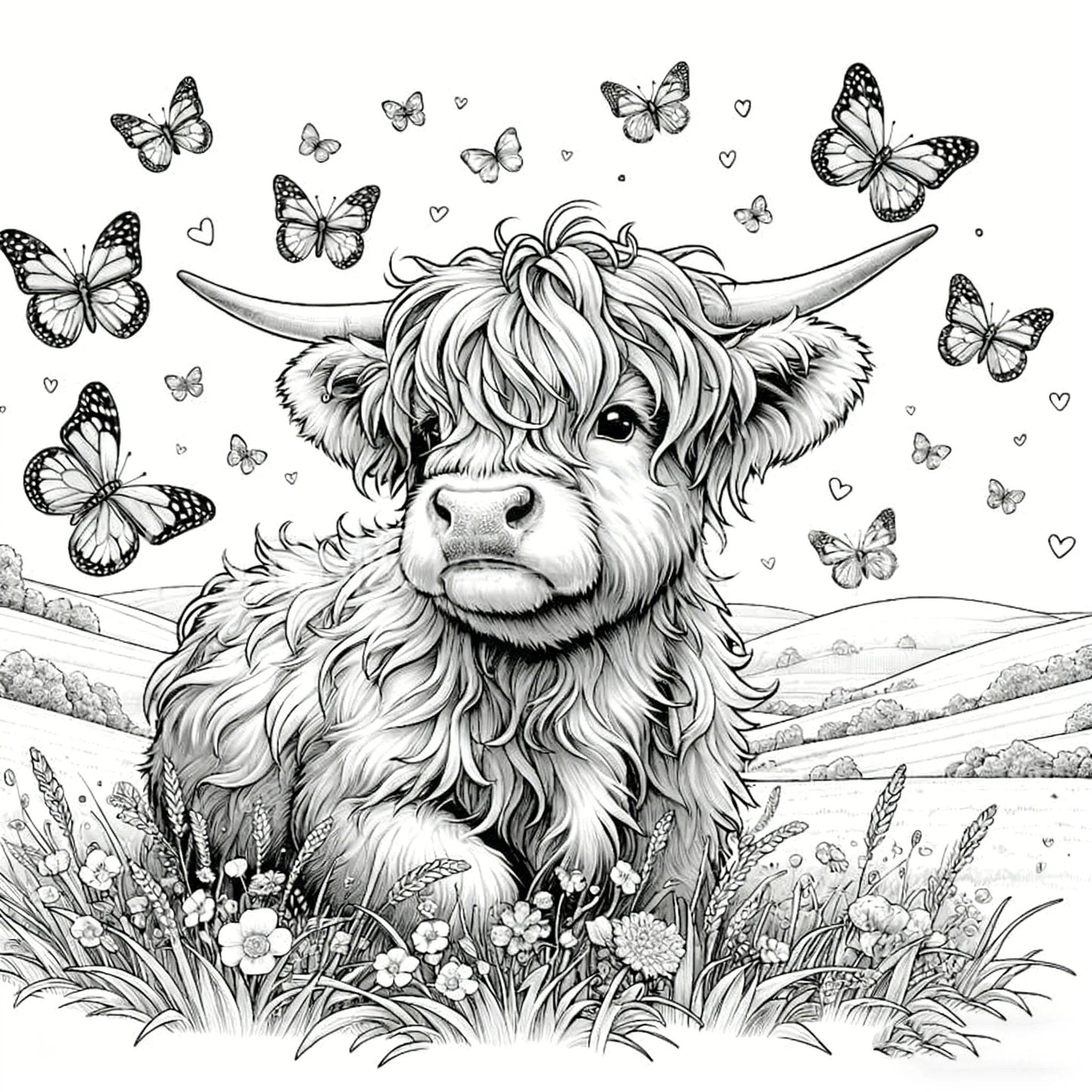 🎅2025 Christmas Sale - 50% OFF🐮Highland Cow Coloring Book