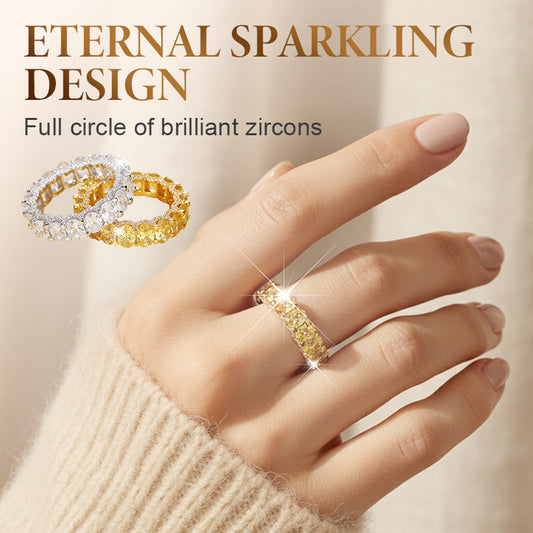 Full Circle Sparkling Zircon Fashion Ring