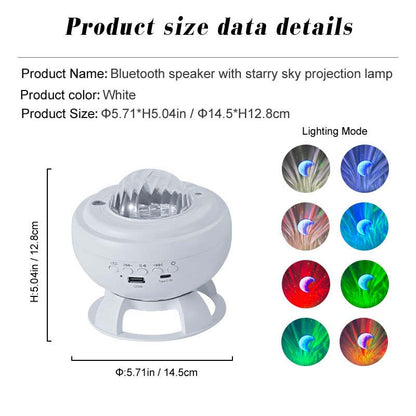 Bluetooth Speaker with Starry Sky Projection Lamp