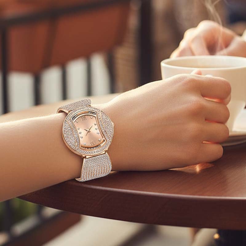 Women’s Elegant Sparkling Rhinestone Quartz Watch