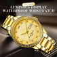Men's Luminous Display Waterproof Wristwatch