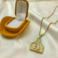 Unisex Gold-Plated Initial Letter Pendant Necklace