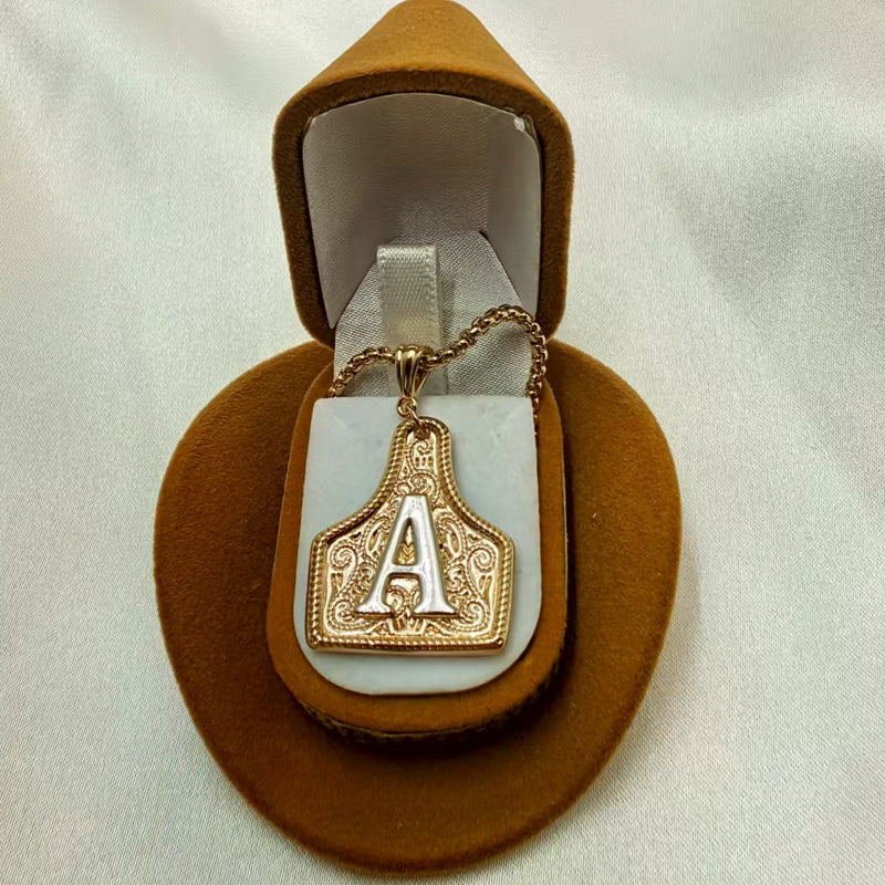 Unisex Gold-Plated Initial Letter Pendant Necklace