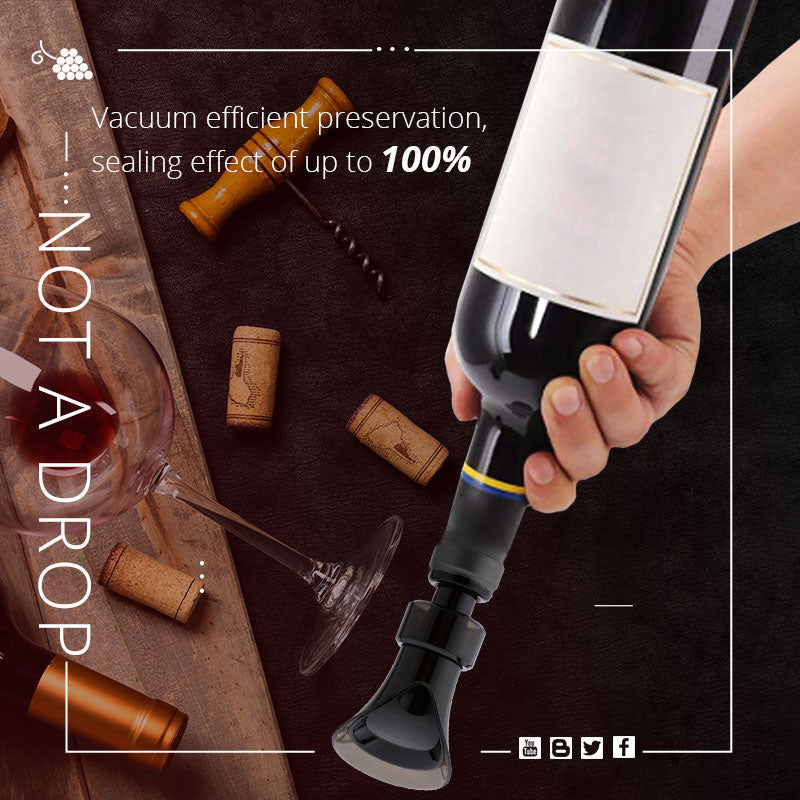 🎉 2026 Sale — Over 23,500 Sold!🍷 2-in-1 Wine Pourer & Vacuum Sealer Wine Saver Stopper ✨